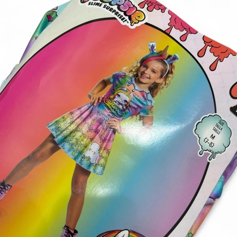 Rainbow Brightstar Costume  Poopsie Slime Surprise Kawaii Kidcore Kids 7-8 M